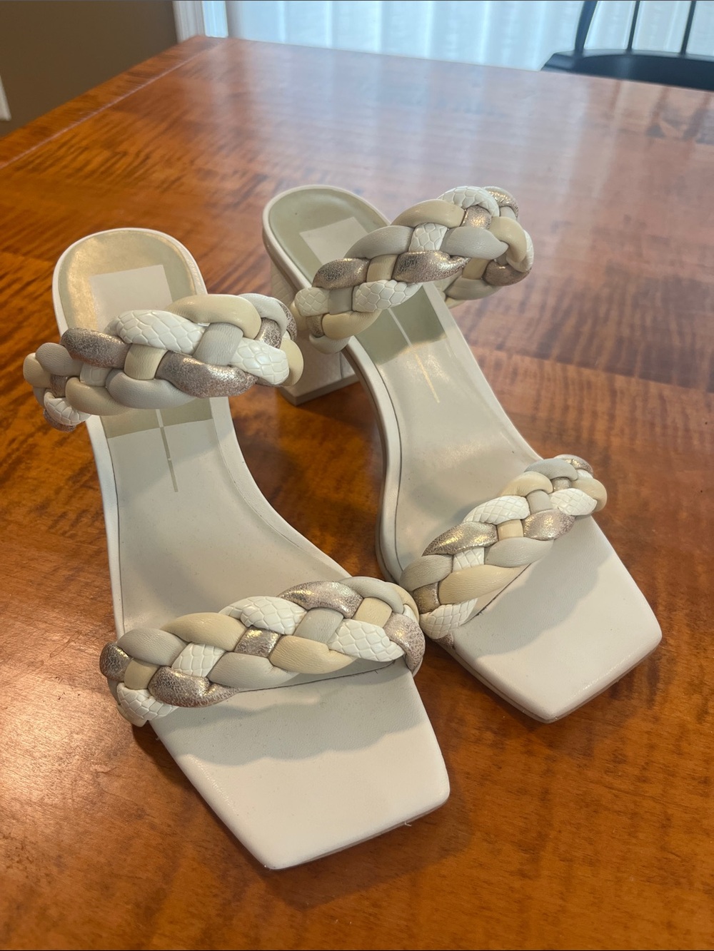 Dolce Vita Paily Heels, gold/cream/white